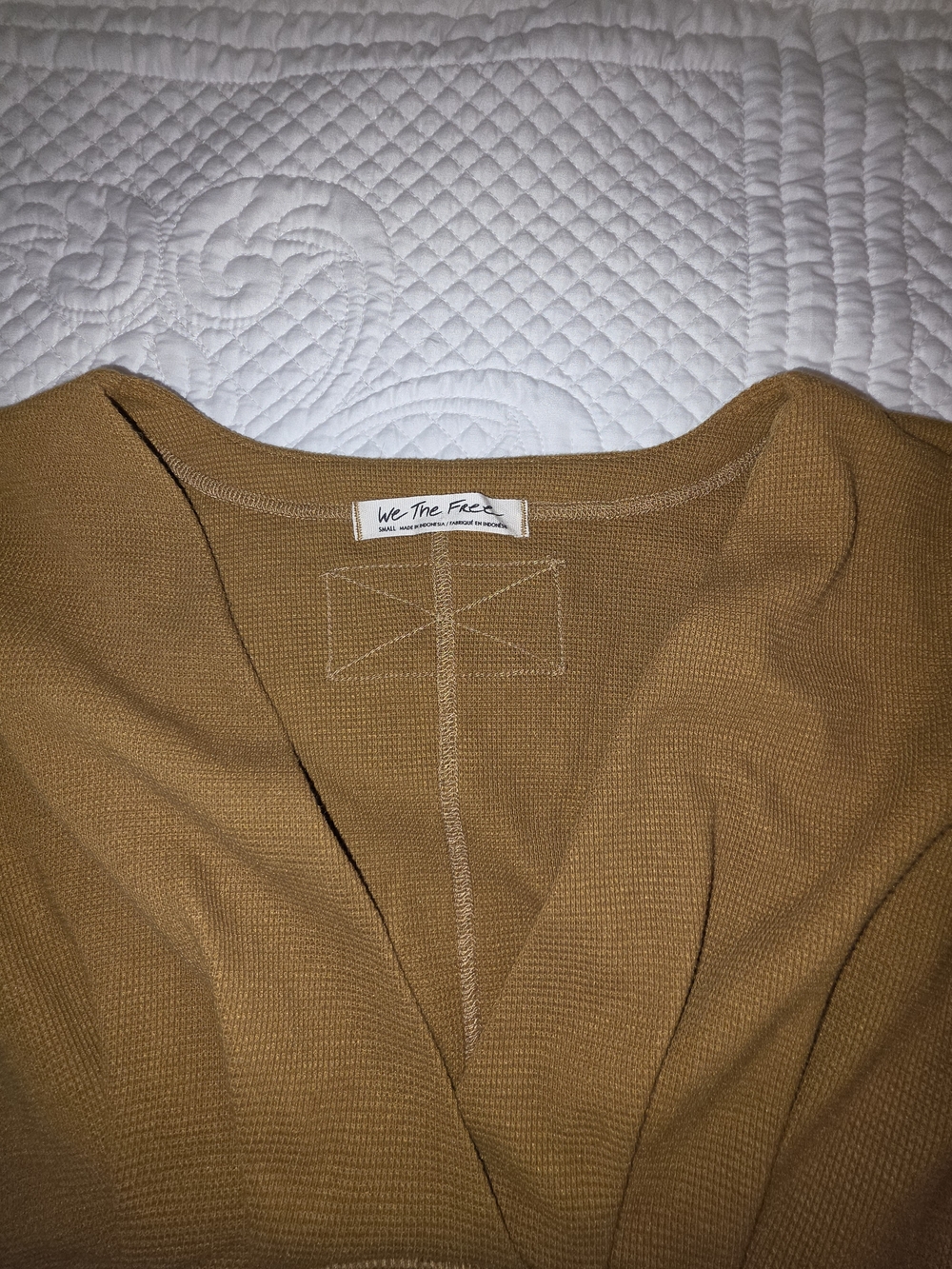 We The Free Cropped Pullover Top - Camel/mustard Brown - Picture 3 of 6
